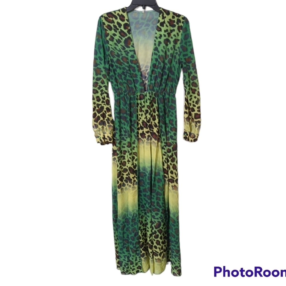 Sexy V-neck Long Sleeve split dress/coverup - Picture 4 of 12